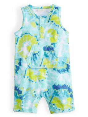 NWT. FIRST IMPRESSIONS Baby Boys Tie Dye Terrycloth Romper